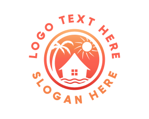 Roofing - Island Vacation House logo design