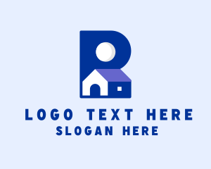 Roofing - House Real Estate Letter P logo design