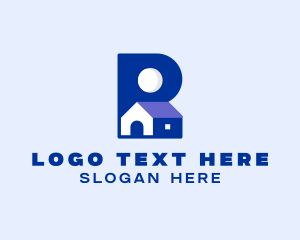 Rental - House Real Estate Letter P logo design