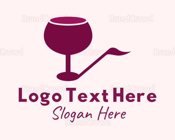 Wine Glass Music Note Logo