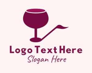 Glass - Wine Glass Music Note logo design