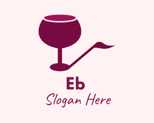 Wine Glass Music Note Logo