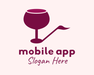 Lounge - Wine Glass Music Note logo design