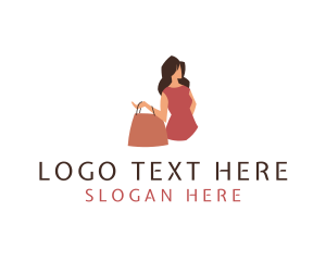 Shopping - Fashion Woman Bag logo design