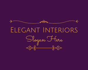 Luxurious Elegant Text logo design