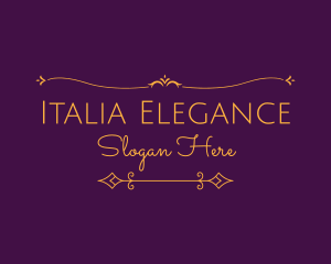 Luxurious Elegant Text logo design