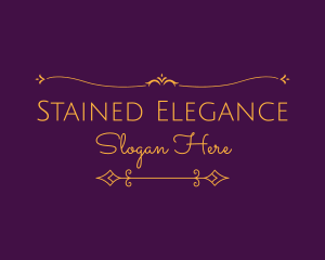 Luxurious Elegant Text logo design