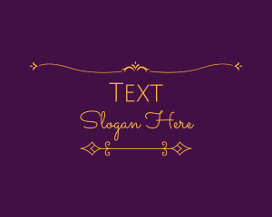 Luxurious Elegant Text logo design