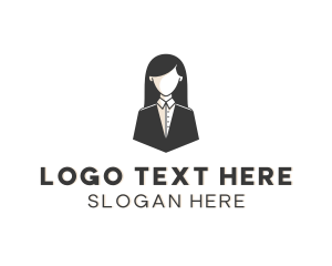 Suit - Woman Business Supervisor logo design