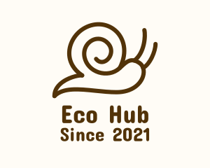 Ecosystem - Minimalist Brown Snail logo design