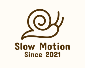 Minimalist Brown Snail logo design