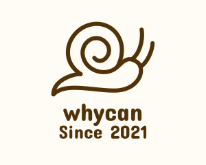 Ecosystem - Minimalist Brown Snail logo design