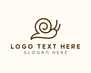 Ecosystem - Minimalist Brown Snail logo design