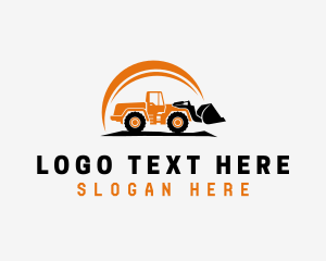 Worker - Wheel Loader Construction logo design