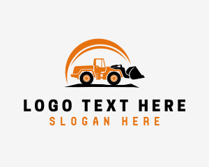 Construction - Wheel Loader Construction logo design