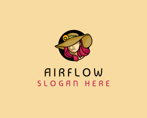 Female Hat Fashion logo design