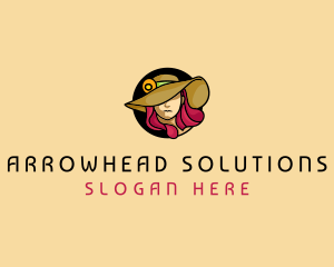 Female Hat Fashion logo design