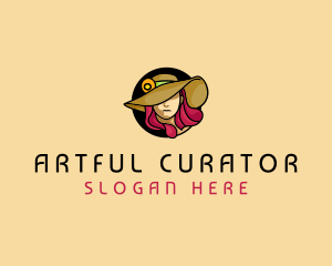 Female Hat Fashion logo design