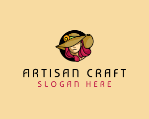 Female Hat Fashion logo design