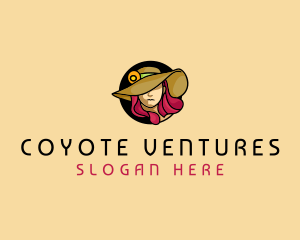 Female Hat Fashion logo design