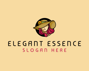 Female - Female Hat Fashion logo design