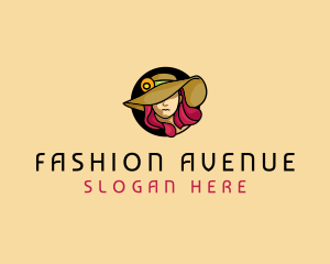 Female Hat Fashion logo design