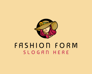 Female Hat Fashion logo design