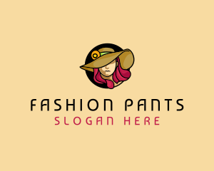 Female Hat Fashion logo design