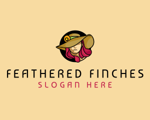 Female Hat Fashion logo design