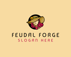 Female Hat Fashion logo design