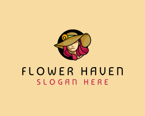 Female Hat Fashion logo design