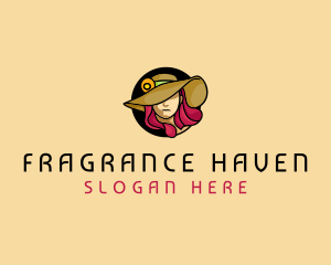 Female Hat Fashion logo design