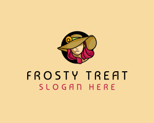 Female Hat Fashion logo design