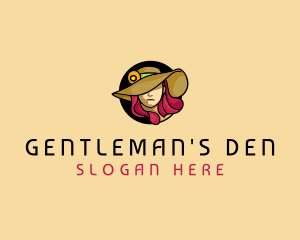 Female Hat Fashion logo design