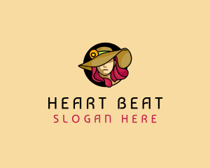 Female Hat Fashion logo design