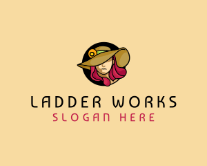 Female Hat Fashion logo design