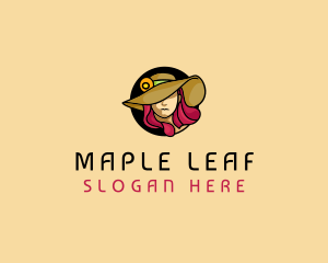 Female Hat Fashion logo design