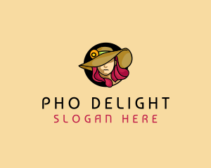 Female Hat Fashion logo design