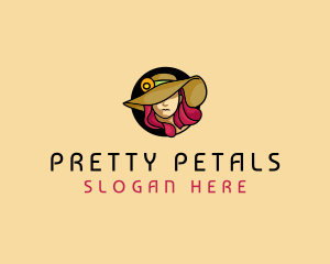 Female Hat Fashion logo design