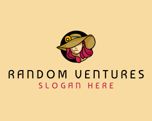 Female Hat Fashion logo design