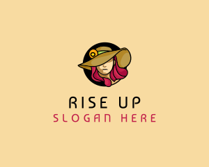 Female Hat Fashion logo design