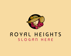 Female Hat Fashion logo design