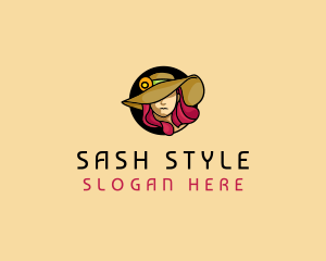 Female Hat Fashion logo design