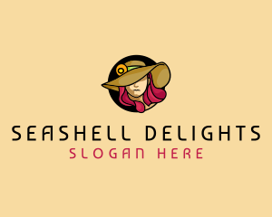 Female Hat Fashion logo design