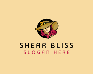 Female Hat Fashion logo design