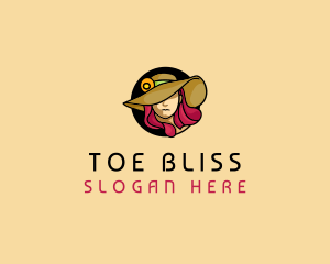 Female Hat Fashion logo design