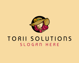 Female Hat Fashion logo design