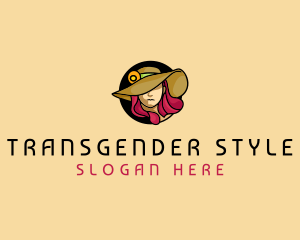 Female Hat Fashion logo design