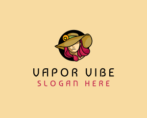 Female Hat Fashion logo design