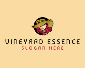 Female Hat Fashion logo design